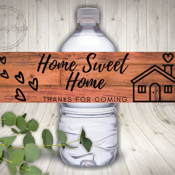 House Warming Water Bottle Labels, House Warming Decoration, House Warming, Instant Digital Download.