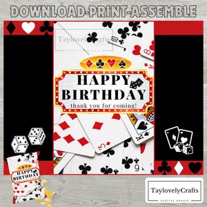 Casino Party Chip Bag Labels, Casino Night Theme Birthday Party Decorations, Instant Digital Download.