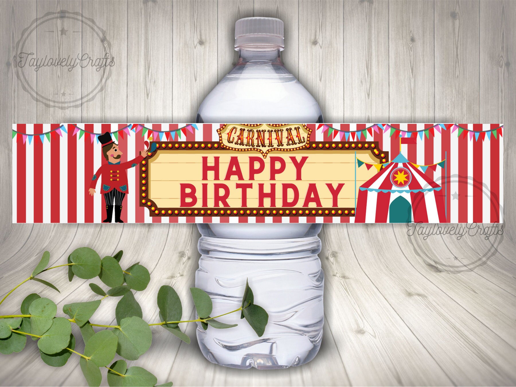 Carnival Theme Birthday, Carnival Water Bottle Labels, Carnival Theme ...