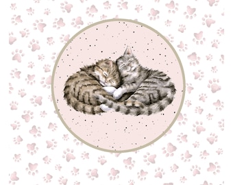 Whiskers and Paws - Cats - Cotton Fabric