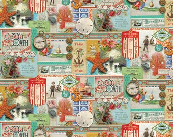 One Metre - Saltwater Nautical 1 - Cotton Fabric