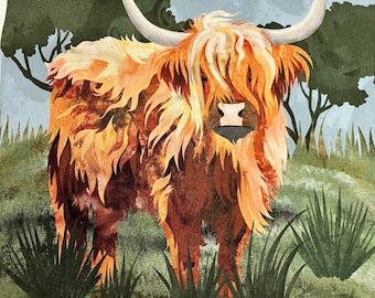 Cotton Panel - Highland Cows