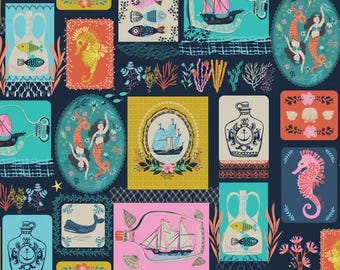 One Metre - Siren Seas - Starfish and Stories - Cotton Fabric