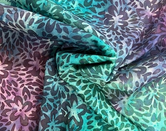 One Metre - Honeywort - 100% Cotton Batik