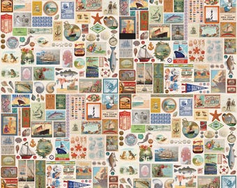 One Metre - Saltwater Nautical 2 - Cotton Fabric