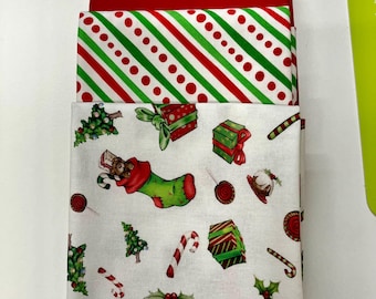 Christmas Cotton Fabric Fat Quarter Bundle
