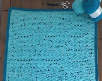 Patrón de crochet - Manta de pato