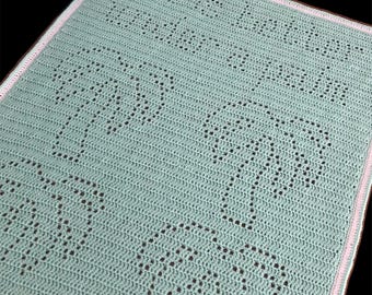 Crochet Pattern - Palm Tree Blanket