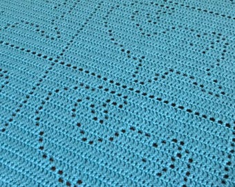 Crochet Pattern - Dolphin Blanket
