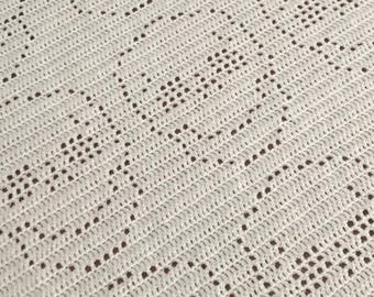 Schema all'uncinetto - Coperta a forma di teschio