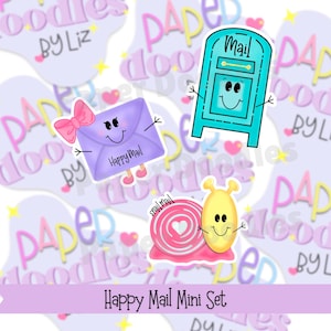 Happy Mail Sticker Set, Die Cut Stickers, Happy Mail, Sticker, Journal, Planner, Junk Journal, Vinyl, mailbox, snail mail, sticker set