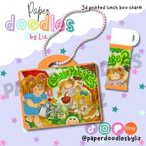 Cabbage Patch Kids, Miniature 3d Vintage Lunch Box, Mini Lunch Box, Doll Size, Barbie Size Lunch Box, Vintage
