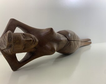 wooden female nutcracker