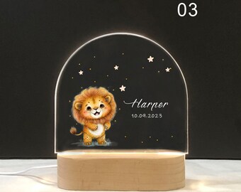 Personalized night light, Cute lion night light, Baby night light, Baby sleeping gift, birthday gift, Baby room decor lamp, nachtlicht löwe