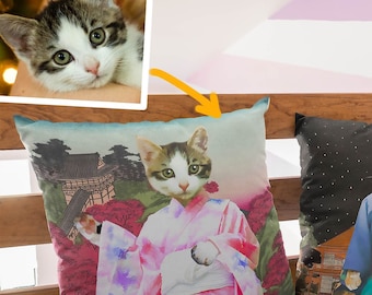 funda de almohada para gatos, regalo para amantes de los gatos, cojín personalizado, almohada para gatos, almohada para gatos, regalos para gatos, regalos personalizados, mamá para gatos