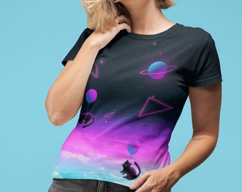 kawaii shirt | kawaii clothing | kawaii t shirt, yami kawaii, harajuku clothing, neko, pastel kawaii, pastel goth shirt, prezent dla miłośnika kotów