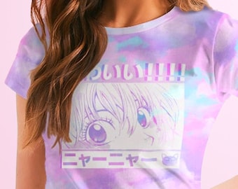 chemise kawaii, vêtements kawaii, t-shirt kawaii, yami kawaii, vêtements harajuku, kei féerique, pastel kawaii, chemise Pastel Goth, yume kawaii