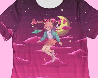 harajuku shirt, kawaii shirt, kawaii clothing, yami kawaii, harajuku clothing, fairy kei shirt, yume kawaii, anime shirt, Pastel Goth shirt