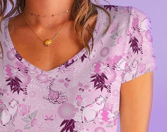 camicia kawaii / abbigliamento kawaii / t shirt kawaii, yami kawaii, abbigliamento harajuku, neko, camicia gatto, kawaii pastello, regalo amante gatto, rosa kawaii