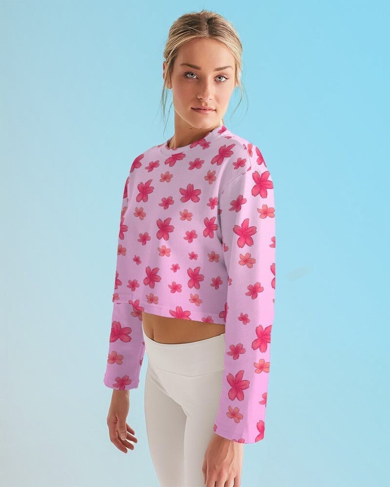 Kawaii Cropped Sweatshirt, Kawaii Clothing, kawaii sweatshirt, harajuku clothing, yume kawaii, cute sweatshirt, japanese shirt, pastel shirt image 1