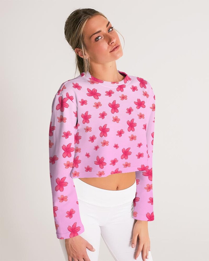 Kawaii Cropped Sweatshirt, Kawaii Clothing, kawaii sweatshirt, harajuku clothing, yume kawaii, cute sweatshirt, japanese shirt, pastel shirt image 2