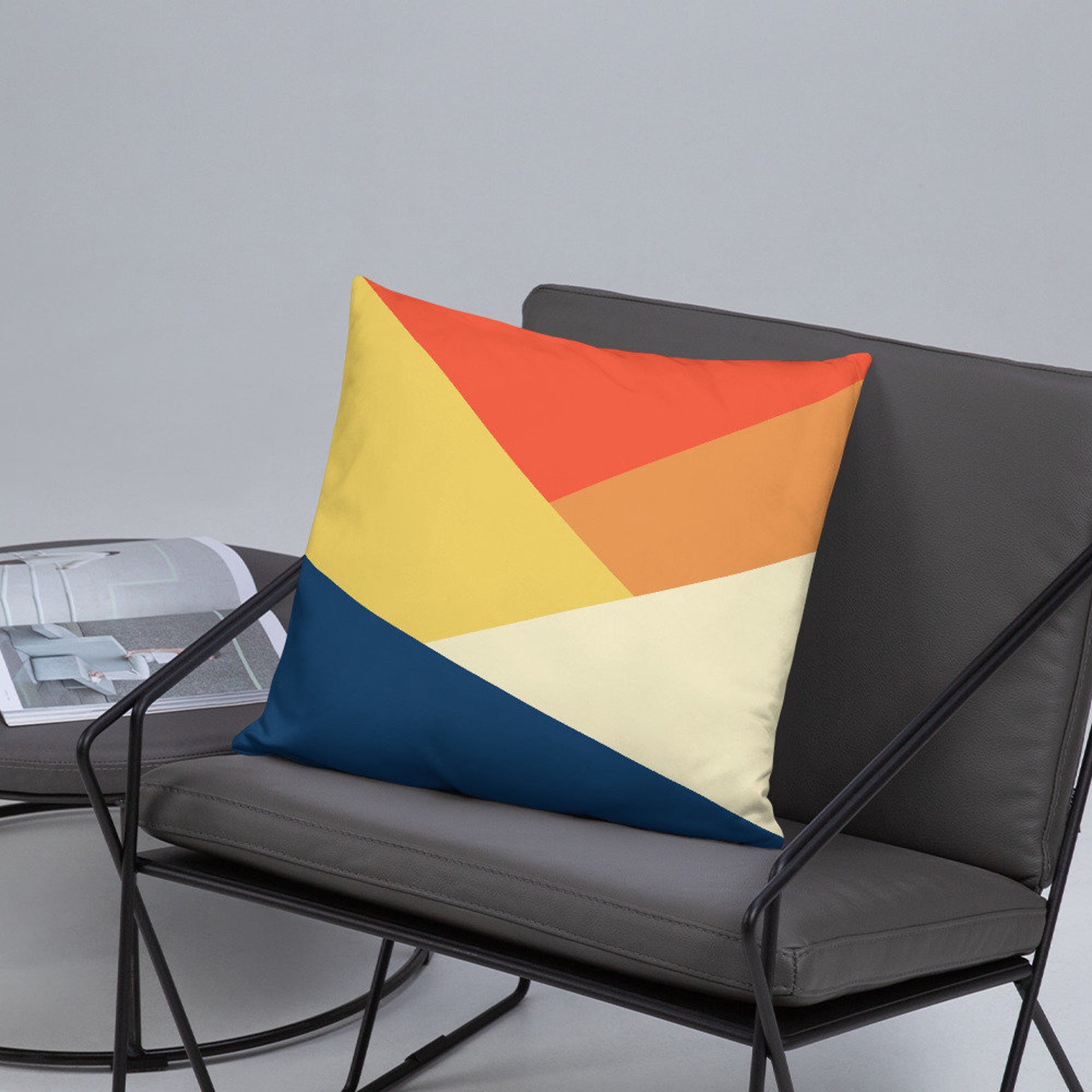 Color Block Pillow Cover Color Block Pillow Funky Pillows Etsy