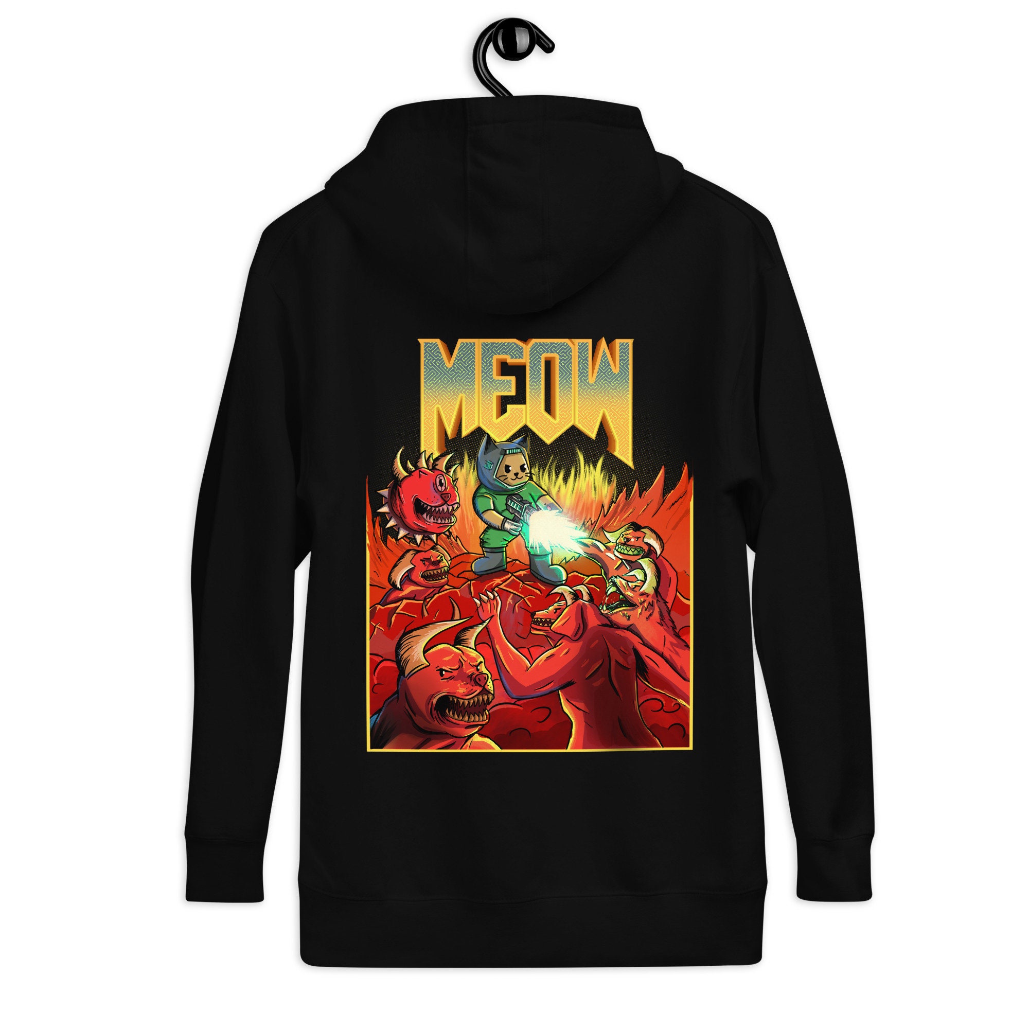 Gamer Hoodie, Gaming Hoodie, Gamer Gifts, Doom Cat Parody