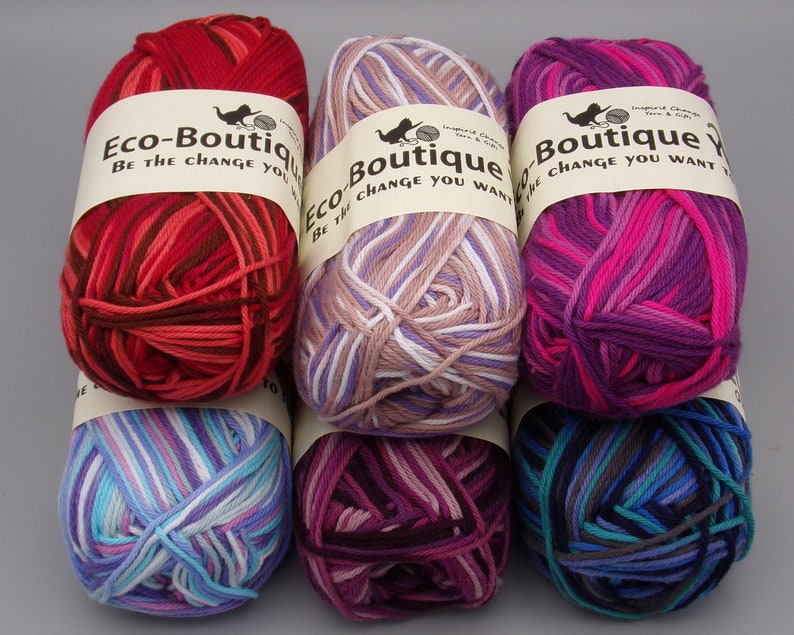 100 Cotton Yarn Variegated Multiple Colors 1.75oz Etsy