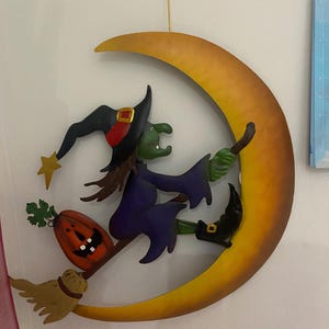 Witch and Moon wall decor