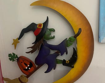 Witch and Moon wall decor