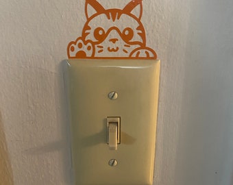 Light Switch Cat Decal - Etsy