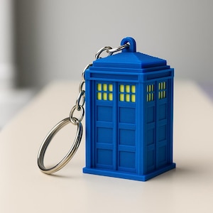 Glow-in-the-Dark TARDIS Schlüsselbund | 3D gedrucktes Dr. Who inspiriertes Geschenk