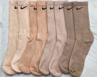 cream nike socks
