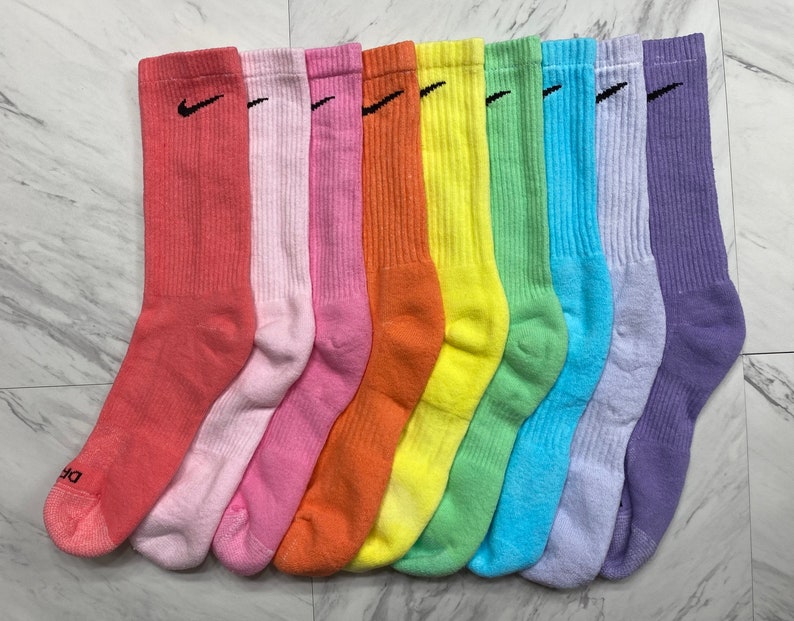 colored nike socks pastel