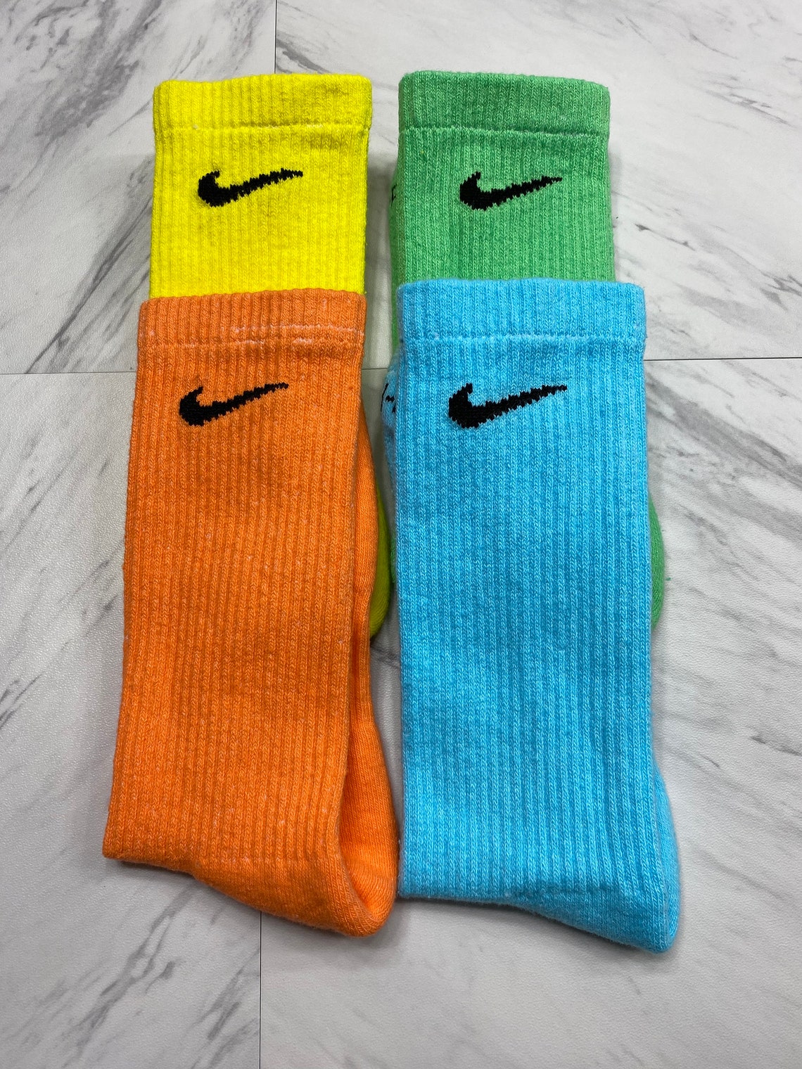 Dyed Nike Socks 12 Pack Nike Crew Socks Tie Dye Orange | Etsy
