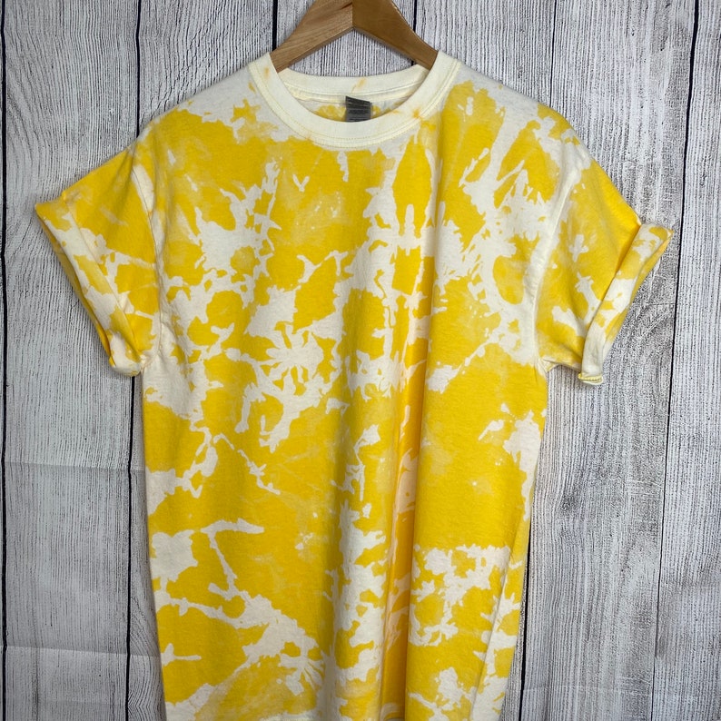 yellow tie dye t shirt