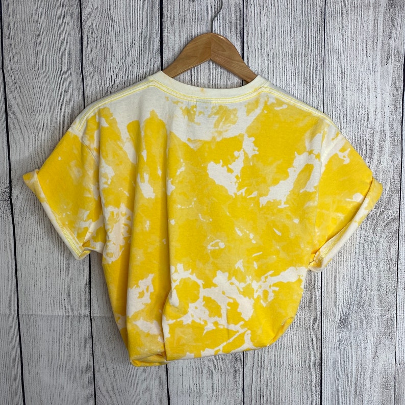 Yellow Tie Dye T Shirt Tie Dye Shirt Short Sleeve T-shirt - Etsy