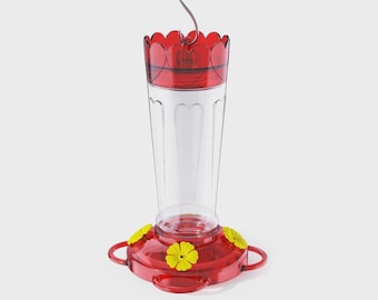 Plastic Hummingbird Feeder,  14 OZ Ant & Bee Proof Hummingbird Feeders for Outdoors Hanging, Leak-Proof Nectar Feeders / Free Shipping