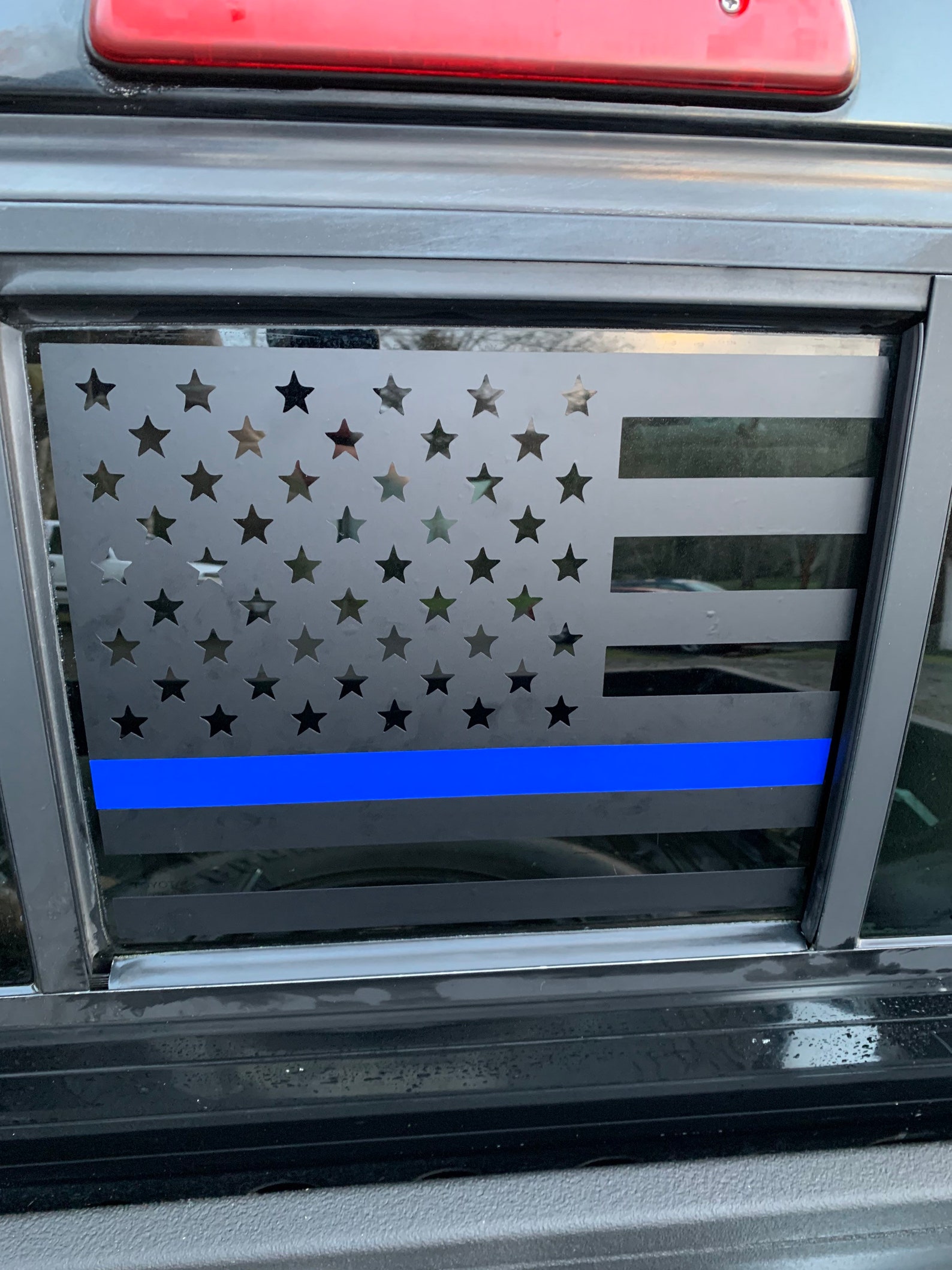 Toyota rear slider window American flag sticker by Bank Etsy