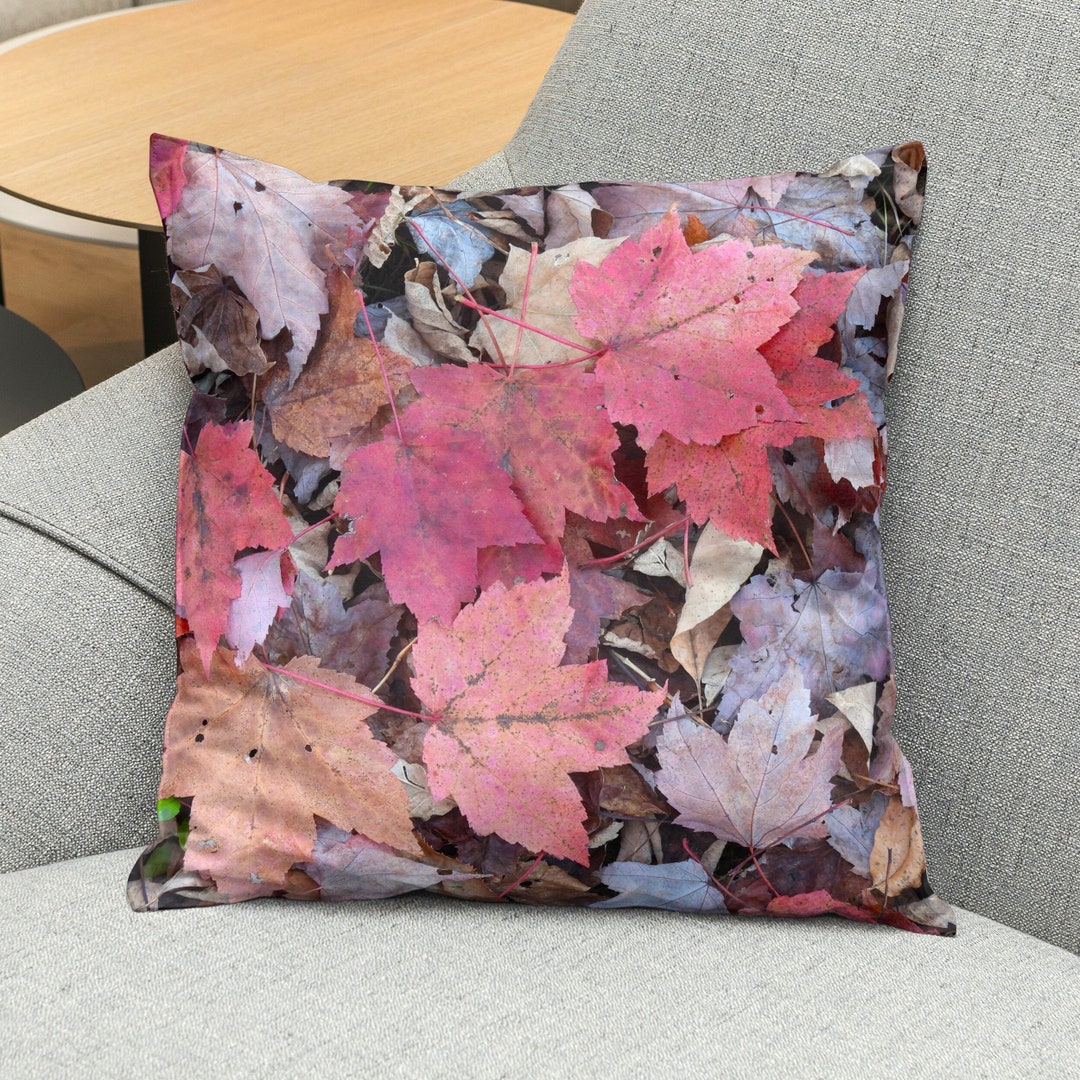 Autumn Pillow Covers, Leaf Pillows, Cottagecore Pillows, Shabby Chic