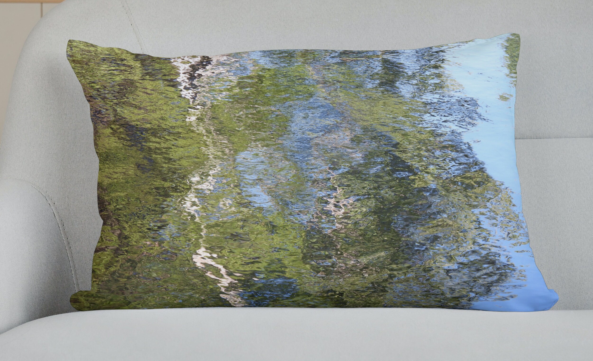 Blue and Green Pillow Covers, Summer Pillows, Green and Blue Abstract