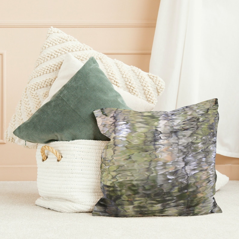 Sage Green Pillow Covers, Indoor Outdoor Pillows or Chenille Pillows