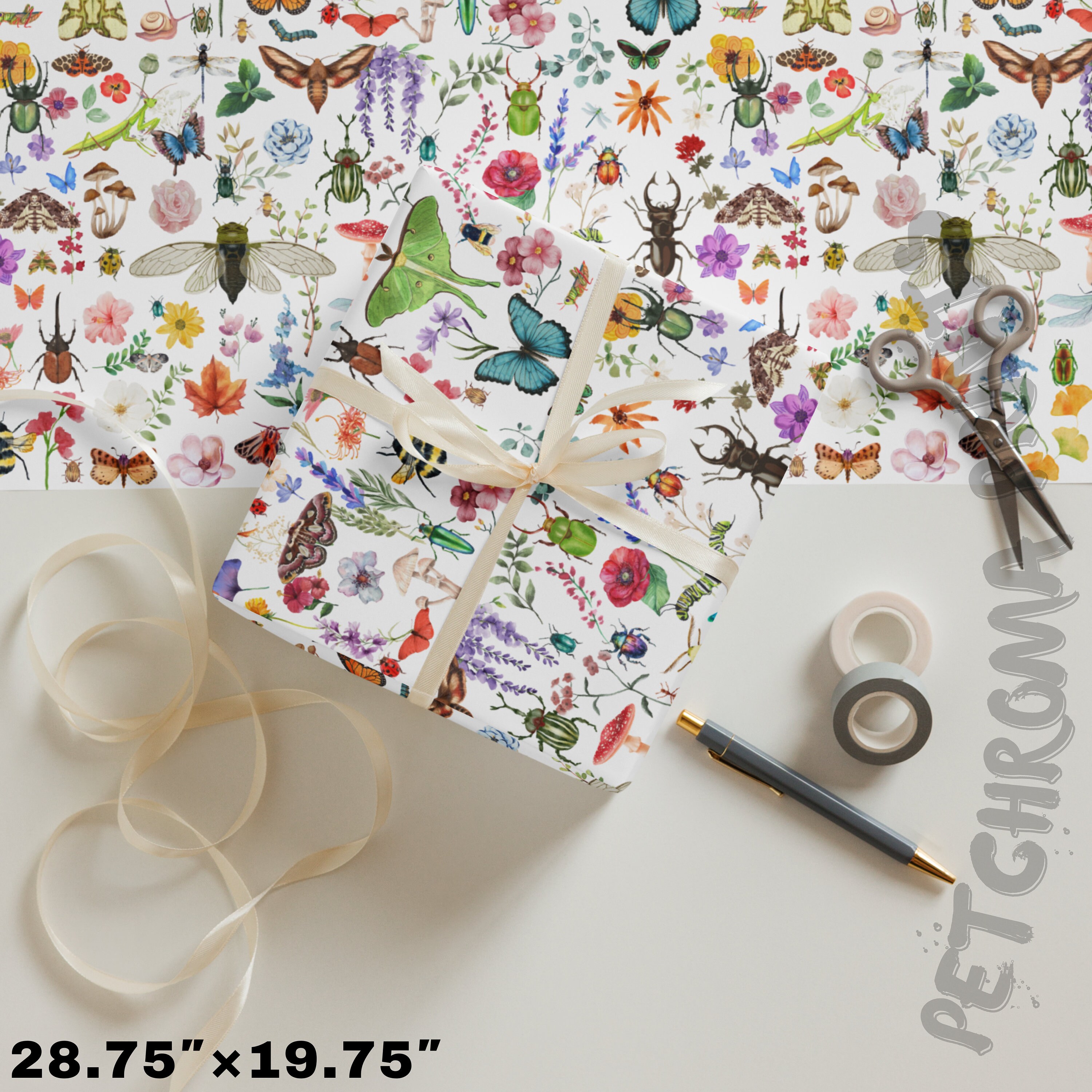 Cute as a Bug Paper Wrapping Paper Sheets! Perfect for Entomologist Bug ...