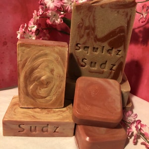 Cherry Almond Swirl Handmade Soap, Handcrafted Soap, Artisan Soap,