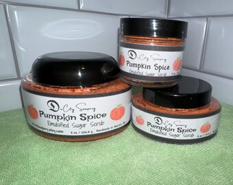Pumpkin Spice Sugar Scrub, Emulsified Sugar Scrub, Exfoliating Sugar Scrub, Bidy Sugar Scrub
