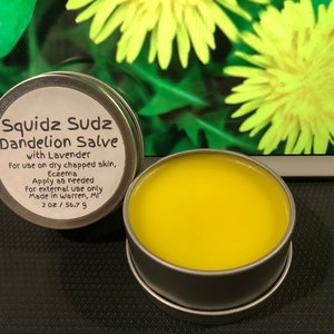 Dandelion Salve, Herbal Balm, Natural Remedy, Dry Skin Salve