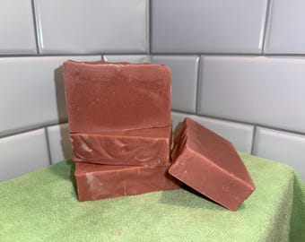 Regenerating Rose Clay & Yogurt Facial Soap Bar, Facial Bar, Artisan Soap, Handmade Soap, Homemade Soap