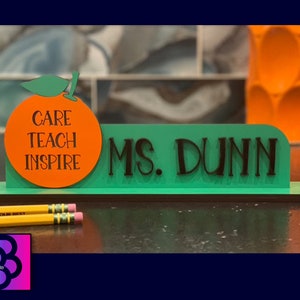 Teacher Desk Sign Citrus SVG Laser Cut File - Glowforge Friendly