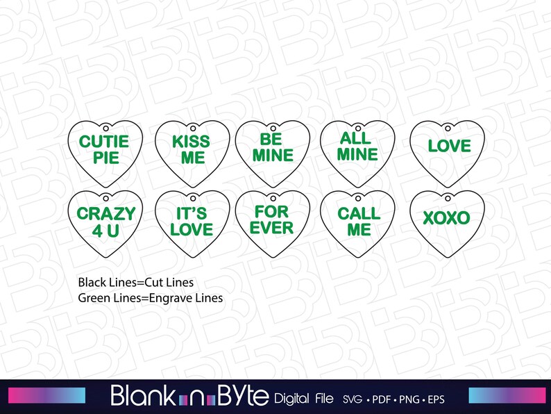 Conversation Hearts SVG Digital File | Valentine’s Day | Cute Candy ...