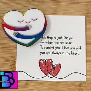 Heart Pocket Hugs Valentine Gift - Cute Heart Hug - Digital Last Cut File SVG Glowforge Friendly